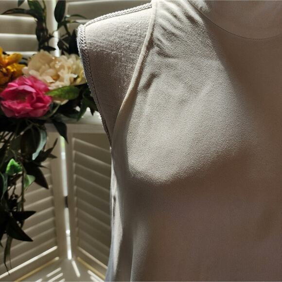 PROENZA SCHOULER CREAM SLEEVELESS BLOUSE WITH RIBBON TIE BACK SIZE 4 - Picture 4 of 8